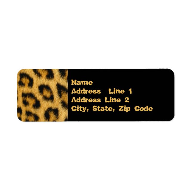 Etiqueta Pele Leopardo, Peles, Impressão de Cabelo (Frente)