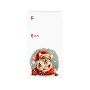Etiqueta Pembroke de Natal Welsh Corgi Puppy