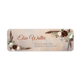 Etiqueta Penas de floresta russa e Sangue Floral