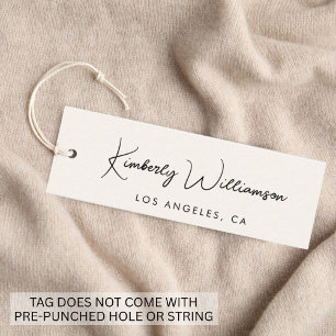 Etiqueta Pendente de Rótulo de Letra Chic Signatur