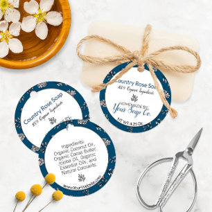 Etiqueta Pendente Floral 🌹 para Presentes de Banh