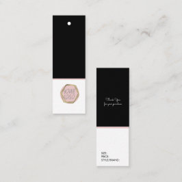 Etiqueta Pendente Rosa Logotipo Tamanho Marca de R