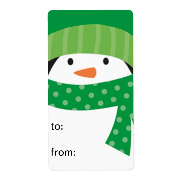 Etiqueta Penguin To From (Frente)