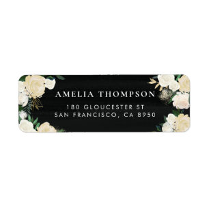 Etiqueta Pêonias Aquáticas Rústicas Faux Chalkboard