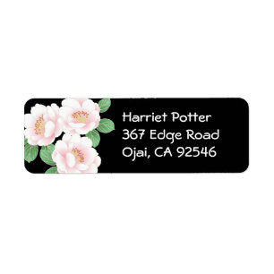 Etiqueta Pêonias Rosa Japonesas - Kimono Floral