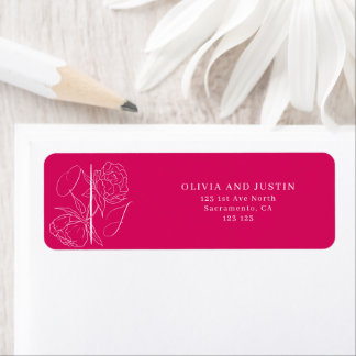 Etiqueta Peony Elegance Wedding