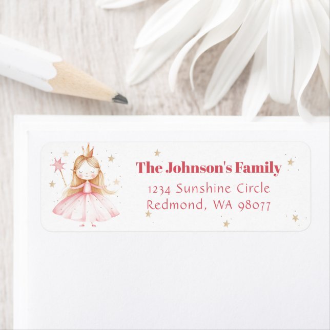 Etiqueta Pequena Festa de aniversário da Princesa (Insitu)