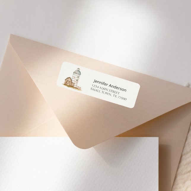 Etiqueta Pequeno Chá de fraldas de Fazendas (Criador carregado)