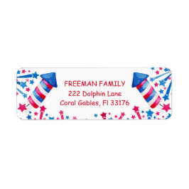 Etiqueta Pequeno Firecracker 4 de julho Festa de Aniversári