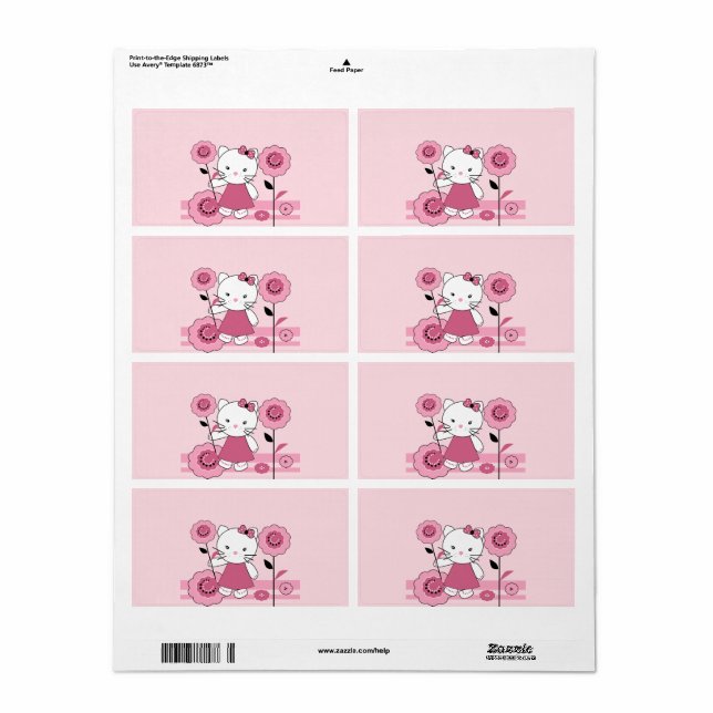 Etiqueta Pequeno Gatinho (Toda a folha)