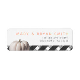 Etiqueta Pequeno Pumpkin Branco e Tema da Queda da Verifica