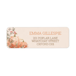 Etiqueta Pequeno Pumpkin Fall Autumn Address