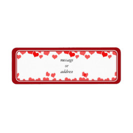 Etiqueta Pequenos Corações - Adicione Sua Mensagem