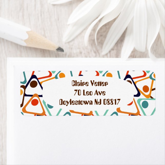 Etiqueta Pequenos triângulos dos 70 anos (Insitu)