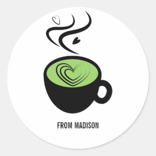 Etiqueta perfeita do amor dos namorados de Matcha