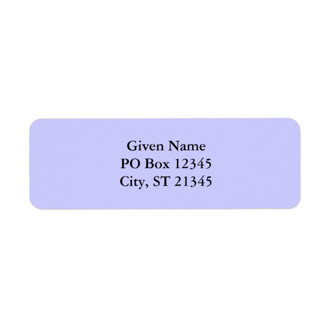 Etiqueta Periwinkle (Frente)