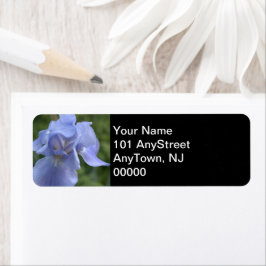Etiqueta Periwinkle Iris Floral Wedding 