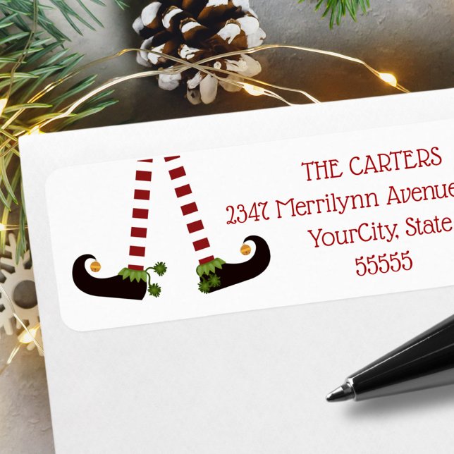 Etiqueta Pernas do Elf de Natal (Criador carregado)