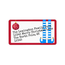 Etiqueta Pernas do Elf Feriado Engraçadas