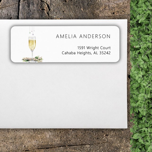 Etiqueta Pérolas E Chá de panela Elegante Prosecco (Criador carregado)