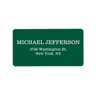 Etiqueta Personalização Personalizada de Cor Verde Chave Si
