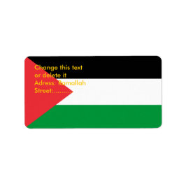 Etiqueta personalizada com bandeira da Palestina