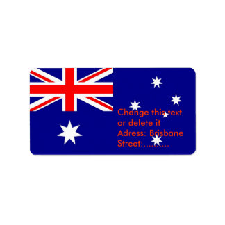 Etiqueta personalizada com sinalizador da Austráli