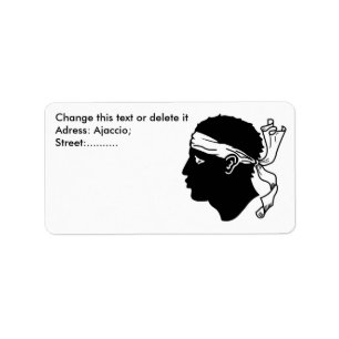 Etiqueta personalizada com sinalizador da Córsega,