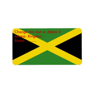 Etiqueta personalizada com sinalizador da Jamaica
