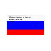 Etiqueta personalizada com sinalizador da Rússia