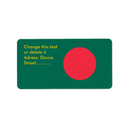 Etiqueta personalizada com sinalizador de Banglade