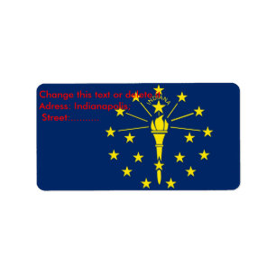 Etiqueta Personalizada com Sinalizador de Indiana