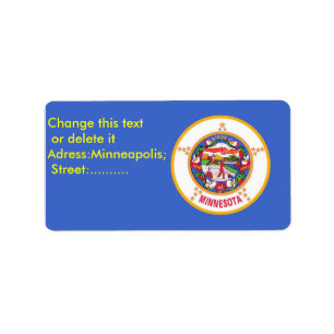 Etiqueta personalizada com sinalizador de Minnesot