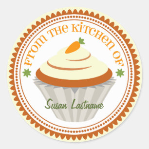 Etiqueta personalizada cupcake da cozinha do bolo