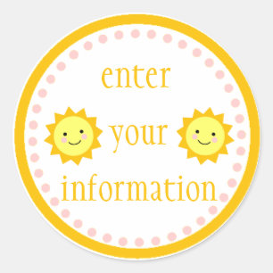 Etiqueta personalizada da luz do sol