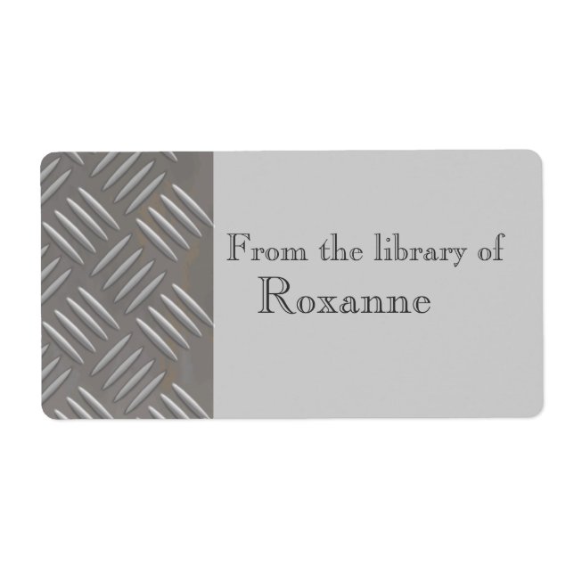 Etiqueta personalizada de aparência em alumínio em (Frente)