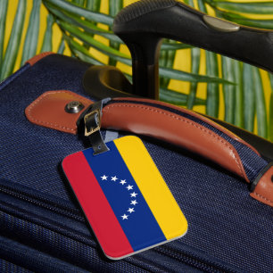 Etiqueta personalizada de bagagem com a bandeira d