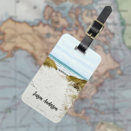 Etiqueta personalizada de bagagem de férias de pra