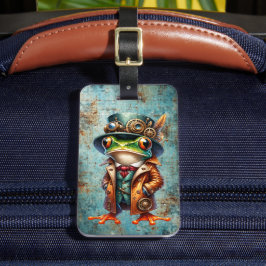 Etiqueta Personalizada de Bagagem de Sapo Steampun