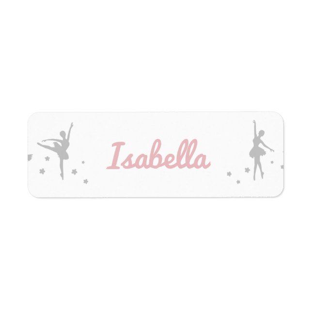 Etiqueta Personalizada de Dança de Bailarina (Frente)