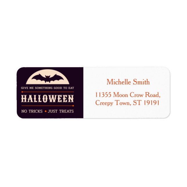 Etiqueta Personalizada de Halloween (Frente)