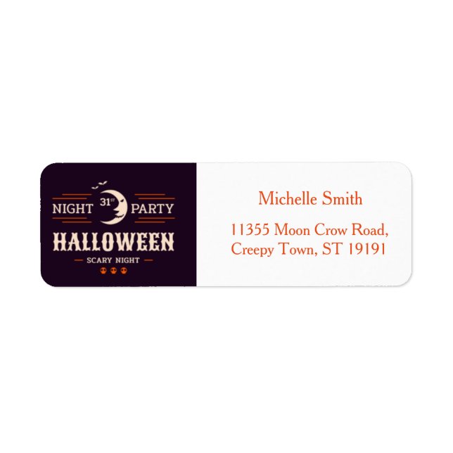 Etiqueta Personalizada de Halloween (Frente)