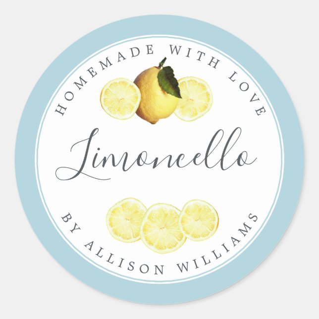 Etiqueta Personalizada de Limoncello Caseiro Brilh (Frente)