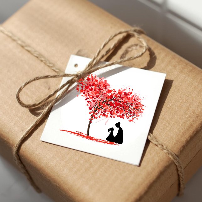 Etiqueta Personalizada de Presente de Amor Mãe e F (Criador carregado)