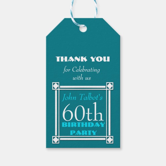 Etiqueta personalizada de presente para 60 anos (Frente)