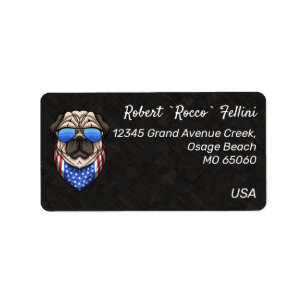 Etiqueta personalizada de rebelde Stars and Strips