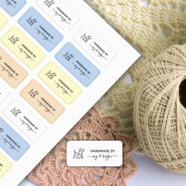 Etiqueta personalizada de roupa para artesão com í