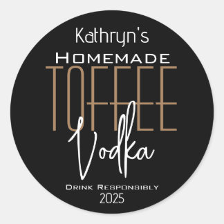 Etiqueta Personalizada de Vodka de Café Caseiro