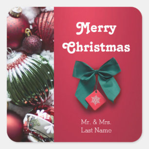 Etiqueta personalizada do cumprimento do Natal