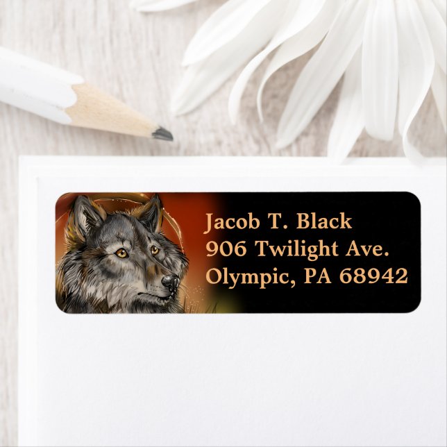 Etiqueta Personalizada do Lobo do ouro (Insitu)
